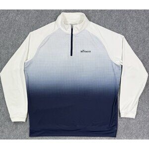 Peter Millar Mens Dip Dye Perth 1/4 Zip Pullover Size XL Broadmoor Golf Club